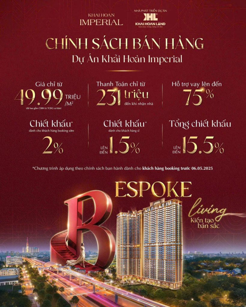 Chính sách bán hàng & tiềm năng đầu tư Khải Hoàn Imperial